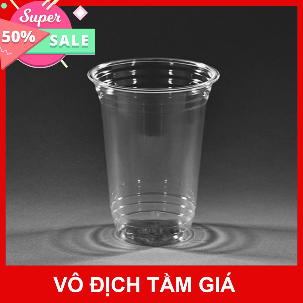 50 cốc nhựa 300ml + nắp cầu - dùng đựng cf đá như highland