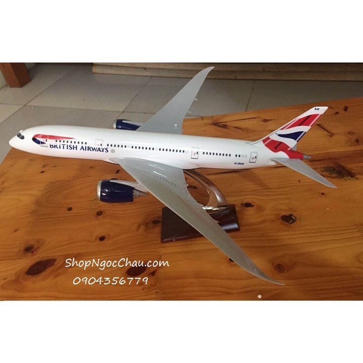 Máy bay mô hình tĩnh B787 British Airways 47cm