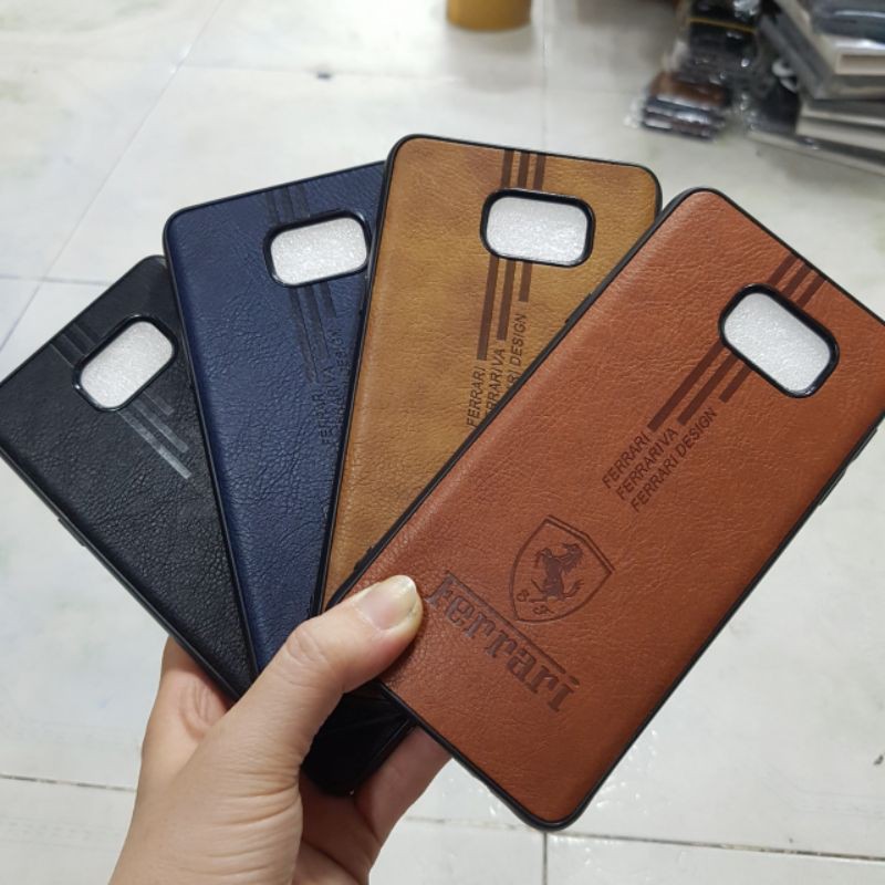 Ốp Samsung Note 3, Note 4,Note 5 dẻo kiểu da in logo
