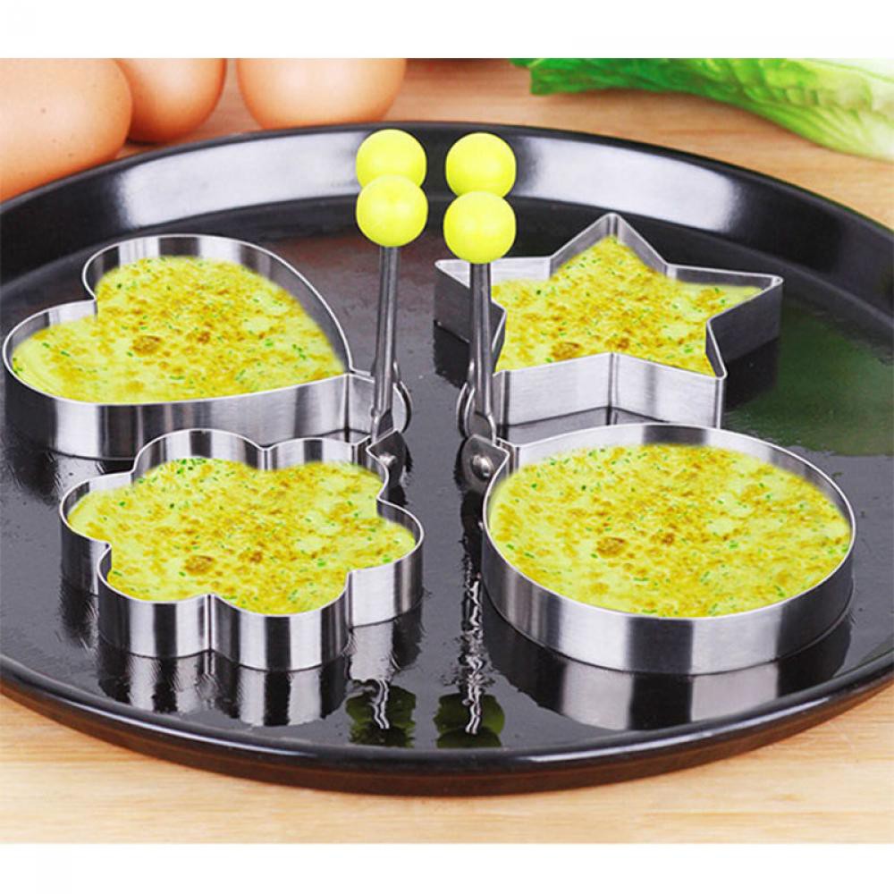 CONOPERY Khuôn inox chiên trứng với 5 họa tiết tùy chọn
