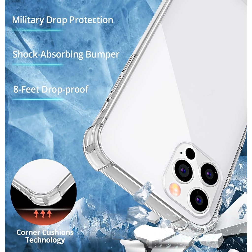 Ốp Điện Thoại Silicon Mỏng Trong Suốt Chống Sốc Chống Rơi Bảo Vệ Ống Kính Máy Ảnh Cho Iphone 14 14 Plus phone14 Pro Max