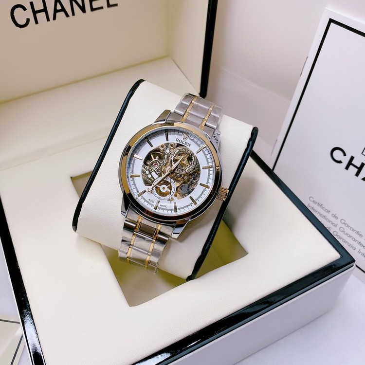 Đồng hồ cơ Rolex Nam dây thép không gỉ, bảo hành 12 tháng - Đồng hồ rolex MTP-STORE MTP-STORE