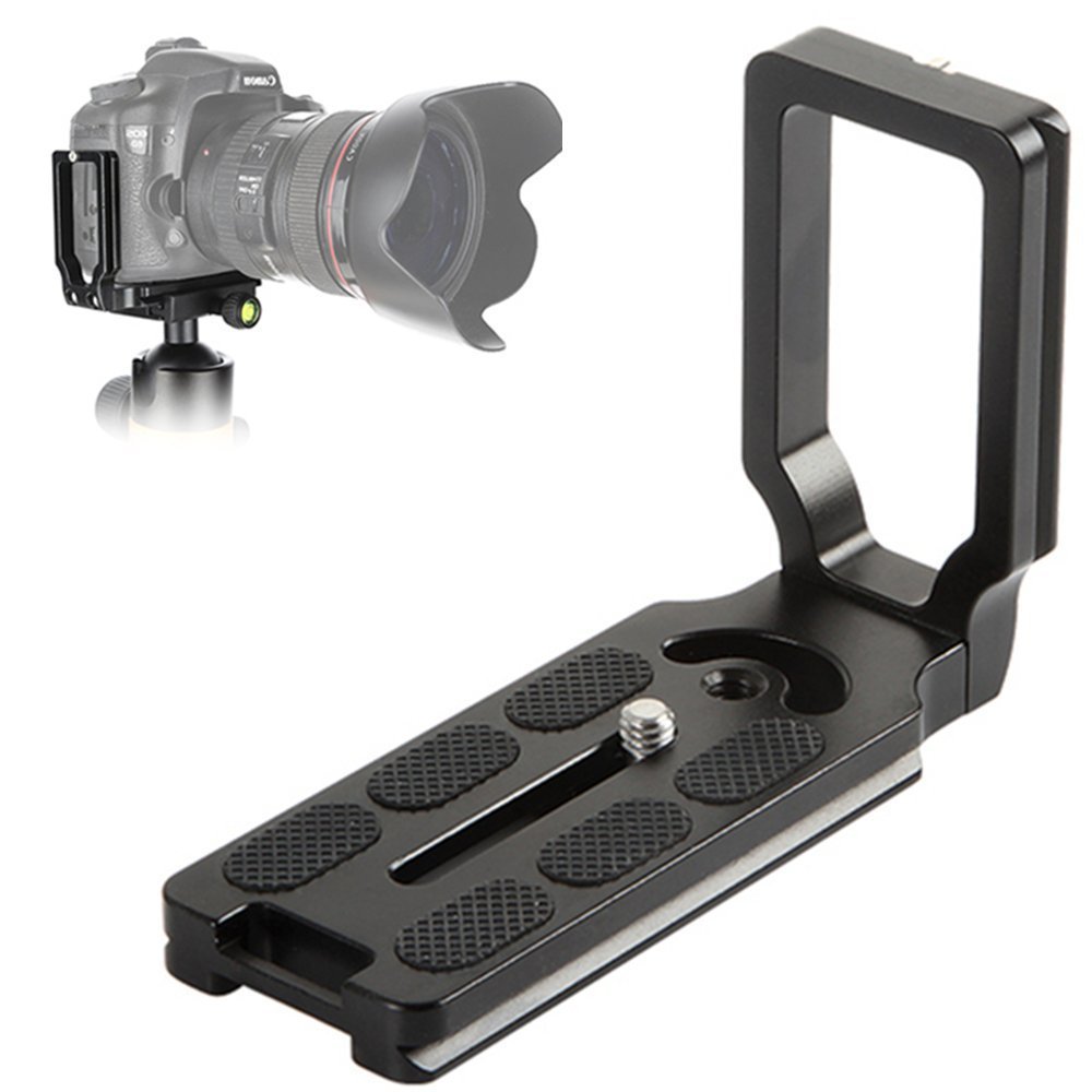 in stockMPU105 Universal Quick Release L Plate Bracket For Nikon D7200 D5300 D810a D500 80D SLR Camera Tripod Head Camera Plate