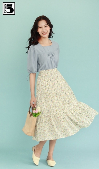 Chân váy nữ 3 tầng babydoll Twentyfive 3807