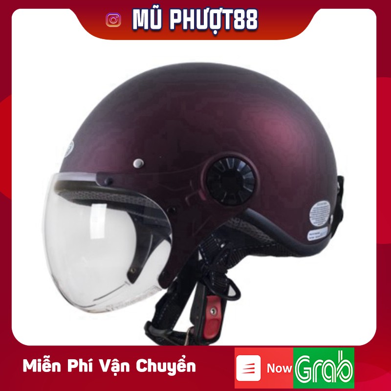 Mũ Sunda 136A kính siêu bền - chọn màu - Mũ nửa đầu chính hãng Sunda SX - Bảo hành 2 năm clip thật