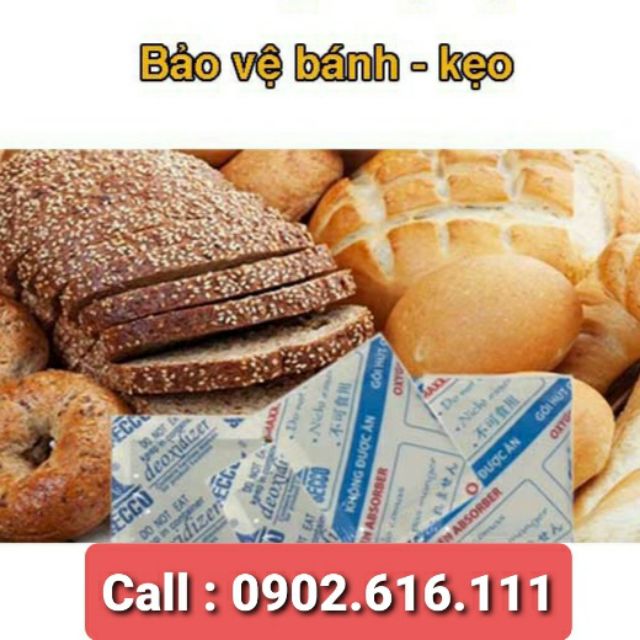 COMBO 50 GÓI HÚT OXY Chuyên dùng cho Bánh Trung Thu, Thực phẩm, Bánh kẹo, Đậu phộng, Hạt điều