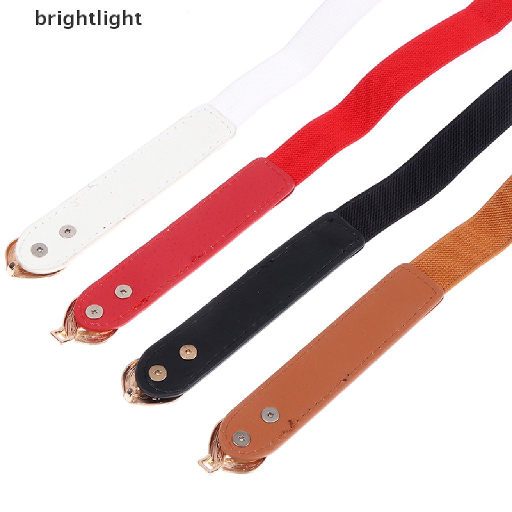 (brightlight) Women Fashion Waist Belt Narrow Stretch Dress Belt Thin Buckle Waistband [HOT SALE]