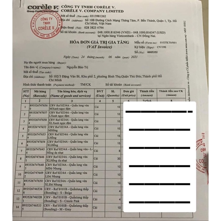 Quần lót nữ CORÈLE V 0101 B