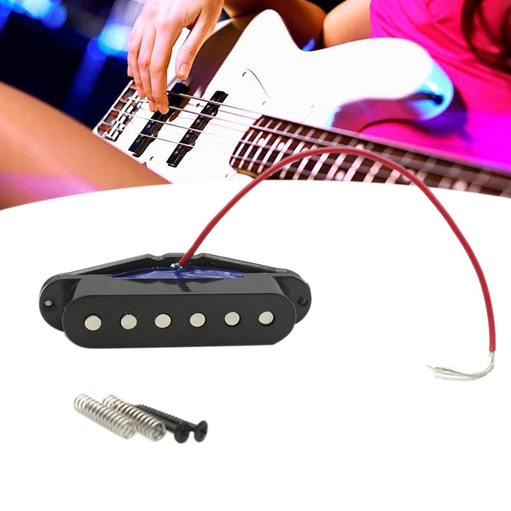 SunYard 1pc Electric Guitar Bass Sound Hole Pickup Single Coil 6 String Pickup 9x2.5x3cm