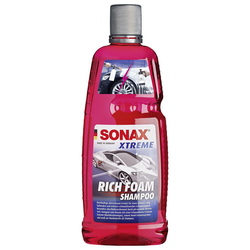 Nước Rửa Xe Máy- Ô Tô Nhập Khẩu 100% từ Đức SONAX Xtreme Rich Foam Shampoo 1L - Xà phòng rửa xe bọt tuyết