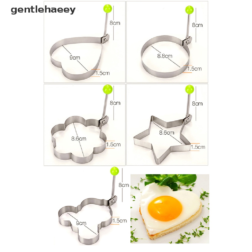 Bộ 5 Khuôn Chiên Trứng Ốp La Bằng Thép Không Gỉ