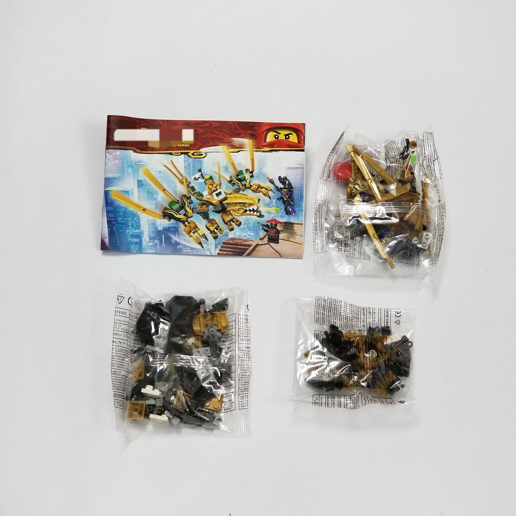 Đồ chơi xếp hình lắp ráp ninjago Rồng vàng huyền thoại , đồ chơi trẻ em bằng nhựa ABS an toàn 11160