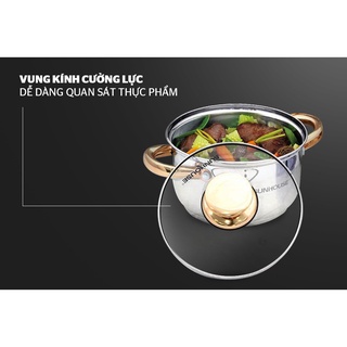 Bộ Nồi SUNHOUSE Inox cao cấp đáy dày 5 Lớp SH781  Nấu được trên bếp từ