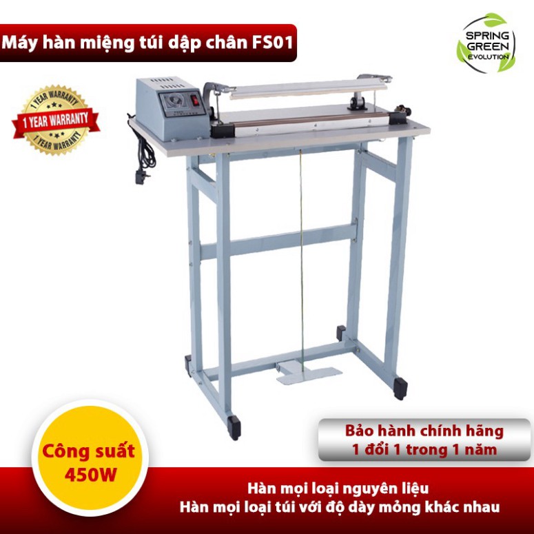 Máy Hàn Miệng Túi Dập Chân FS01-60. Hàn Mọi Loại Túi Tốc Độ Cao, Giá Rẻ, Bền Bỉ. Thương hiệu SGE Thailand fle