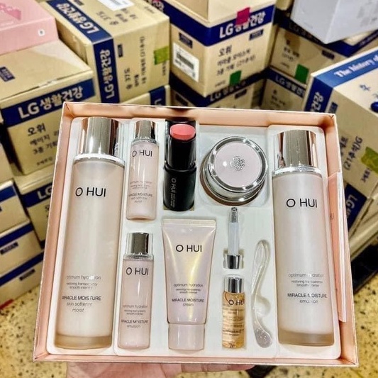 Set Ohui hồng dưỡng ẩm da - Ohui Miracle Moisture Full