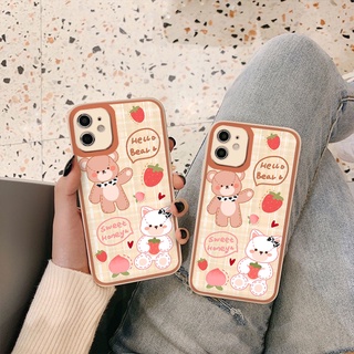 Ốp lưng iphone Hello Bear cạnh vuông giả lp 12 6/6plus/6s/6splus/7/7plus/8/8plus/x/xr/xs/11/12/13/pro/max/plus/pro