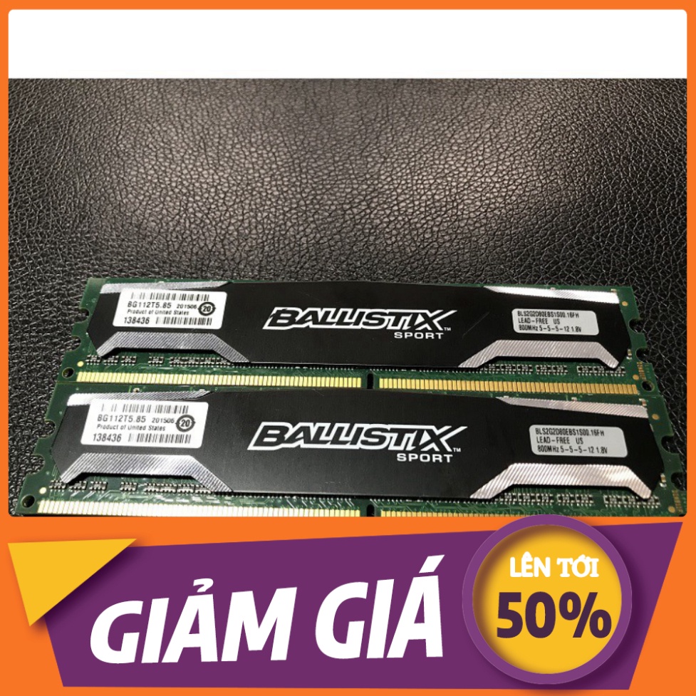 GIẢM GIÁ CỰC GẮT Ram PC DDR2 (PC2) 4Gb bus 800 - 6400U Kit (2x2gb), hàng hiệu Crucial, Bảo Hành 12 tháng /////