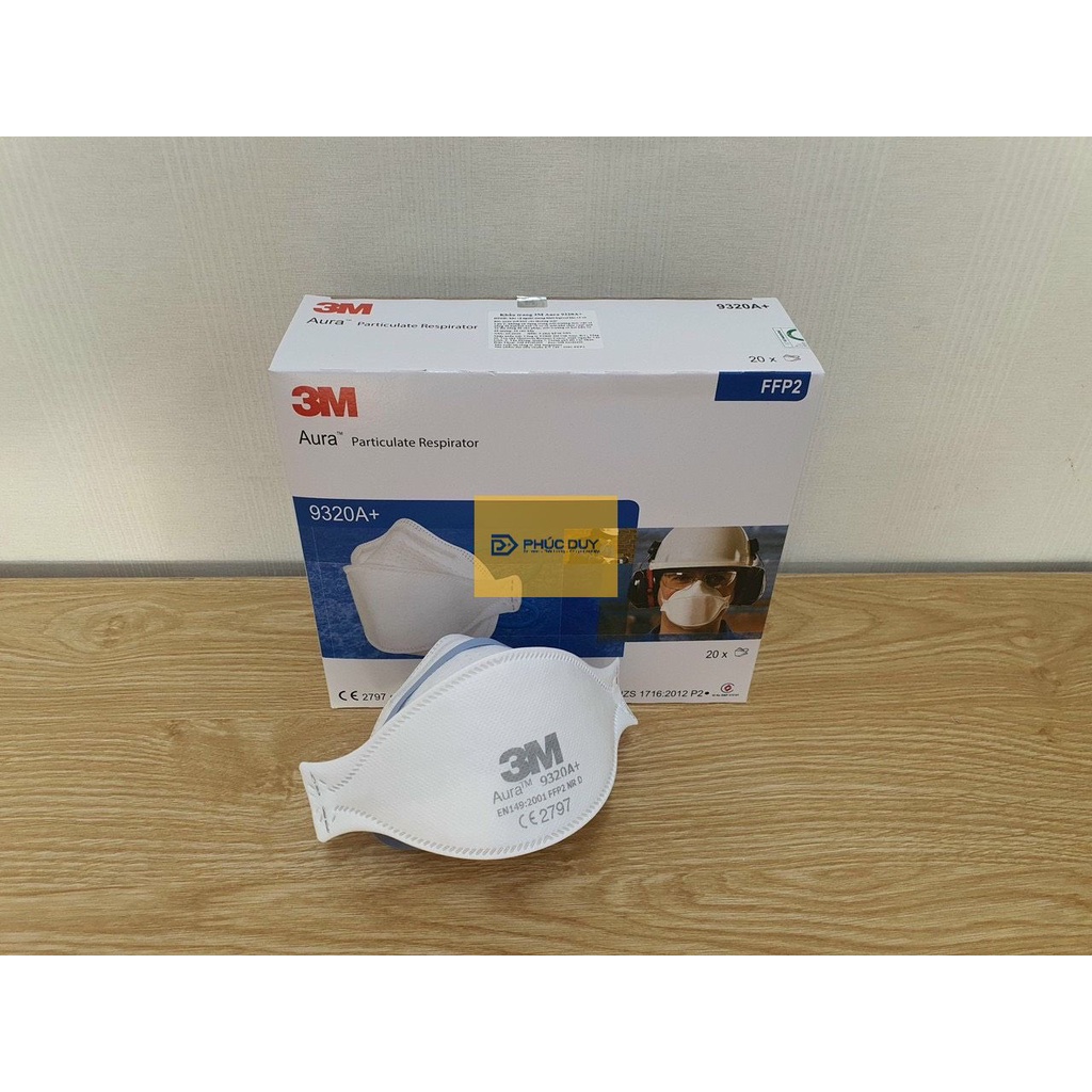 [CHÍNH HÃNG] Hộp 20 cái KHẨU TRANG 3M 9320A+ chống bụi mịn PM2.5,ngăn vi khuẩn