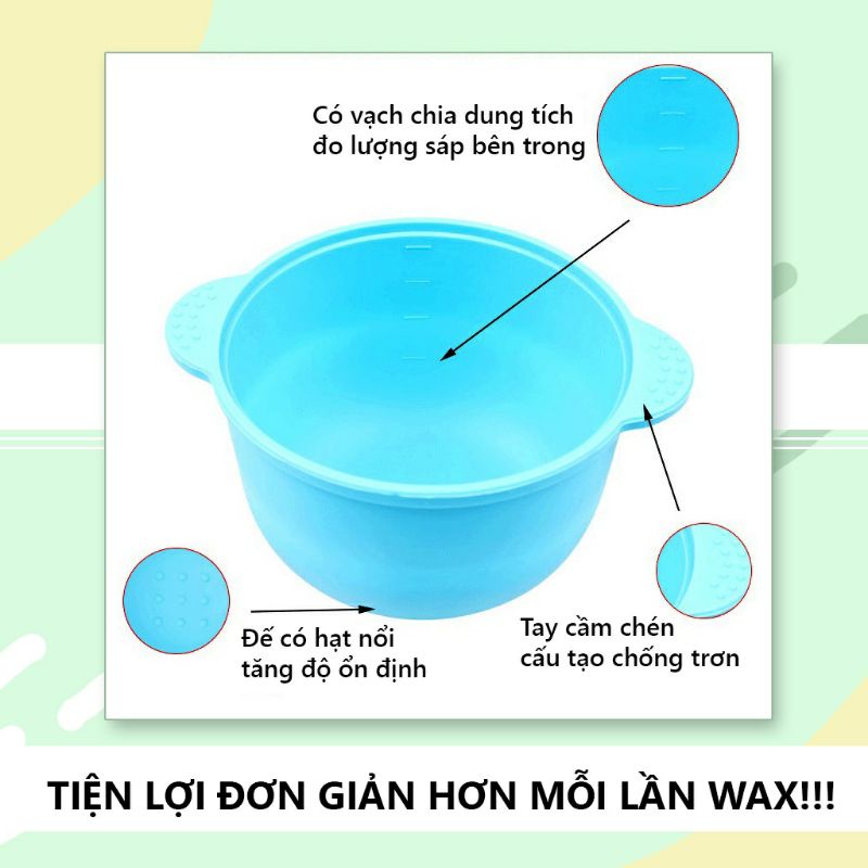 chén silicon nấu sáp bean siêu tiện lợi