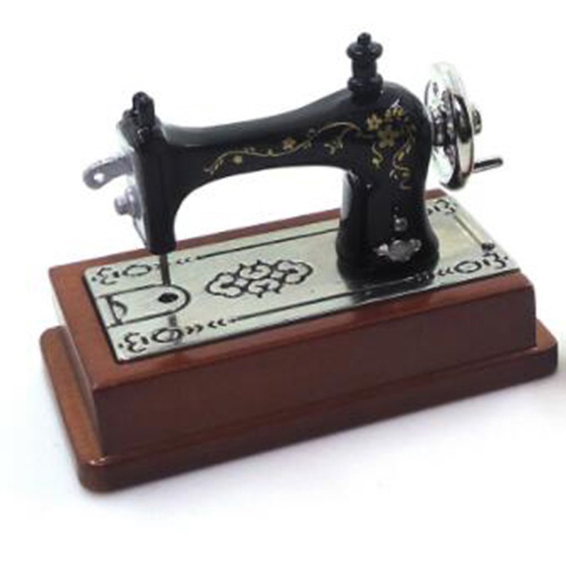 [superhomestore]1:12 Dollhouse Miniature Vintage Sewing Machine Model Furniture Accessories