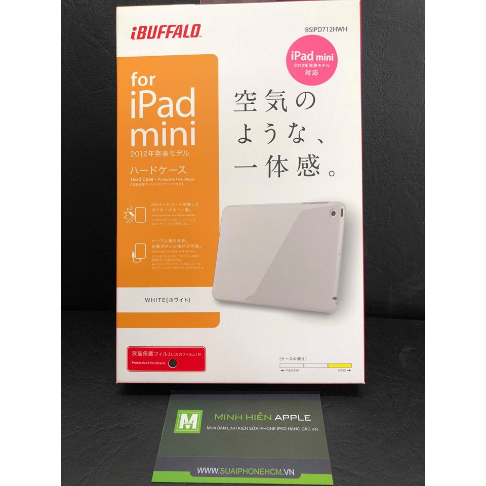 ốp lưng ipad mini 1 2 3 kèm dán chống trầy hàng japan