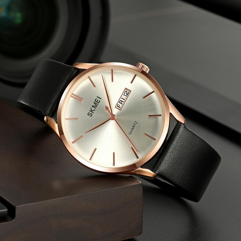 Đồng Hồ Quartz Nam Dây Da SKMEI