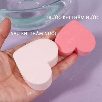 Bông Mút Trang Điểm Hình Trái Tim Đôi Julie