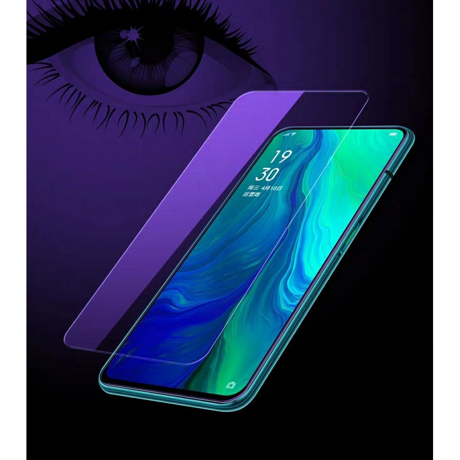 Cường lực Oppo Reno 2F tím chống tia UV hại mắt 9H / 2.5D