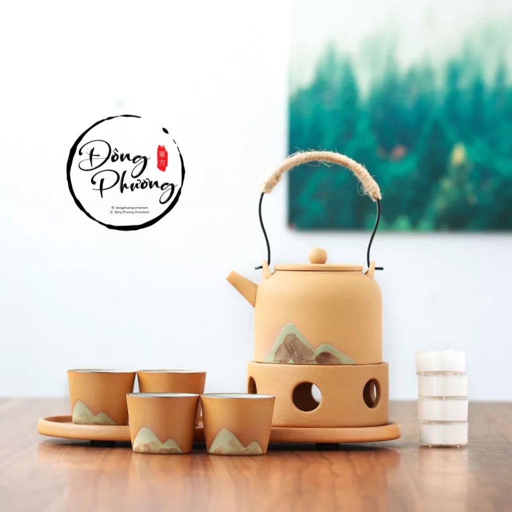 BỘ ẤM TRÀ ĐẠO PHONG CÁCH &quot;ZEN STYLE&quot; - Set Ấm Chén Gốm Phong Cách NHẬT BẢN SIÊU ĐẸP