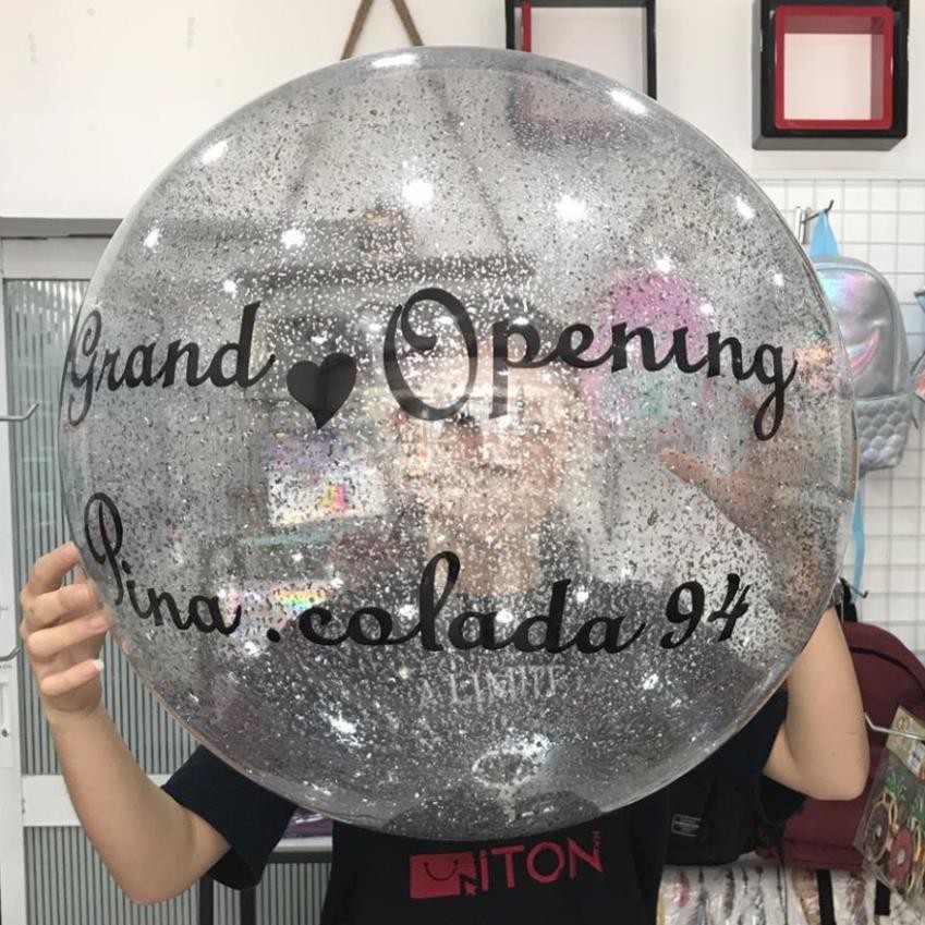 Bóng Jumbo nhũ kèm chữ decal theo yêu cầu