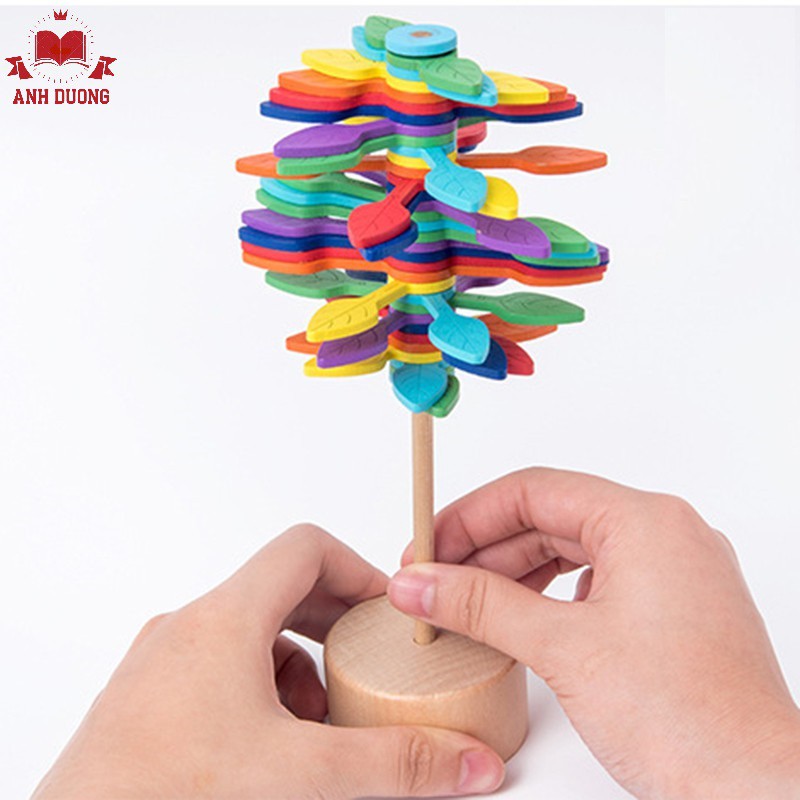 Đồ Chơi Kẹo Mút Biến Hóa Bằng Gỗ- Kẹo Mút Xoay Magical lollipop