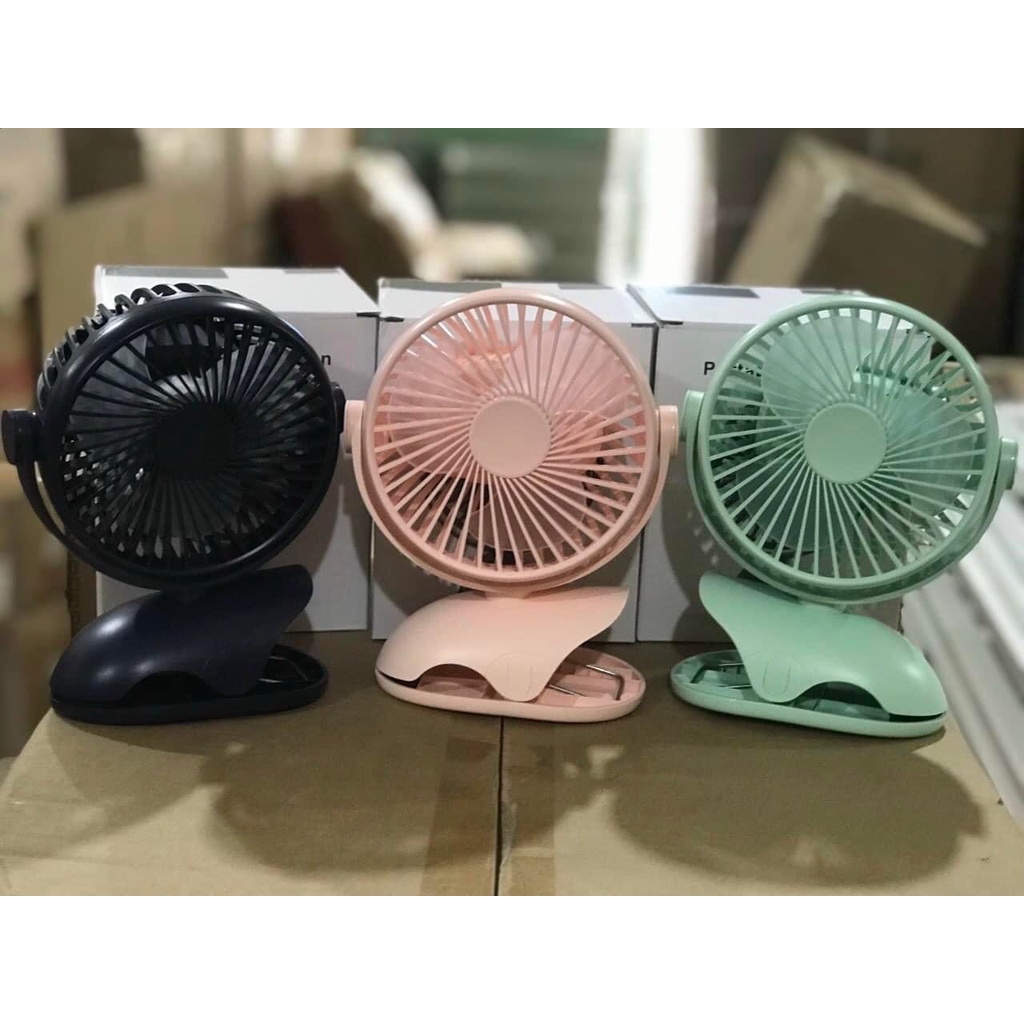 Quạt kẹp mini tích điện 10.000mah, quạt kẹp đa năng nôi cũi, xe đẩy