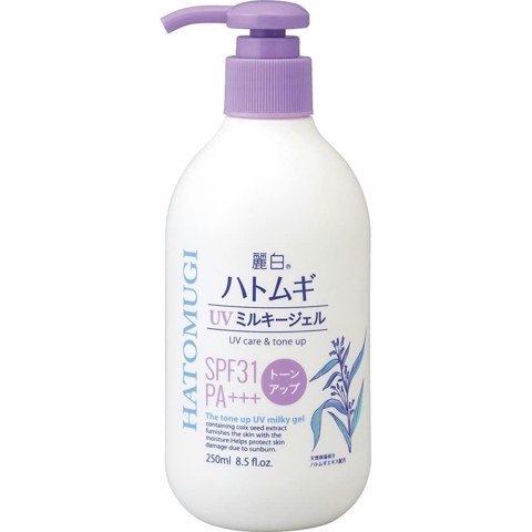 Sữa Dưỡng Thể Dưỡng Ẩm Nâng Tông Hatomugi UV Care &amp; Moisturizing SPF 31 PA+++ The Tone Up UV Milky Gel