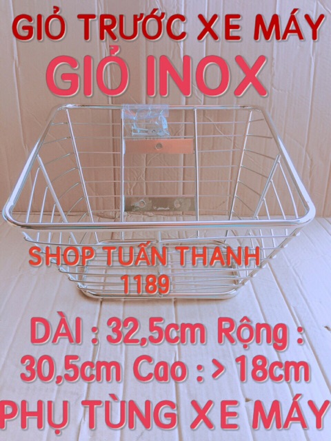 GIỎ TRƯỚC XE WAVE SIRIUS INOX