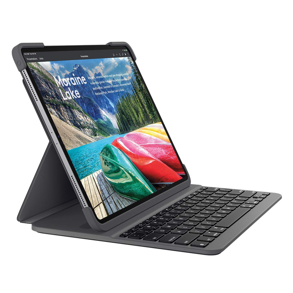 Bao da kèm bàn phím Logitech Slim Folio Pro iPad Pro 11 và 12.9 inch Đèn sáng, Bluetooth - Bảo hành chính hãng 12 tháng