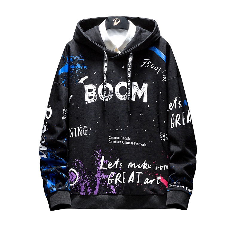 Áo Hoodie Nón Chui Trùm Đầu NAM Nữ Chất Vải Nỉ Poly Hàng Freesize 1 Cỡ Form Dáng Rộng Dưới 65kg Mặc Vừa (Boom) | BigBuy360 - bigbuy360.vn