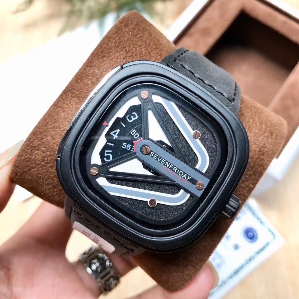 FreeShip Đồng Hồ 7Seven  Nam Máy Pin, Mặt Vuông Thép Không Gỉ, Dây Da Cao Cấp Sang Trọng - Lịch Lãm | BigBuy360 - bigbuy360.vn