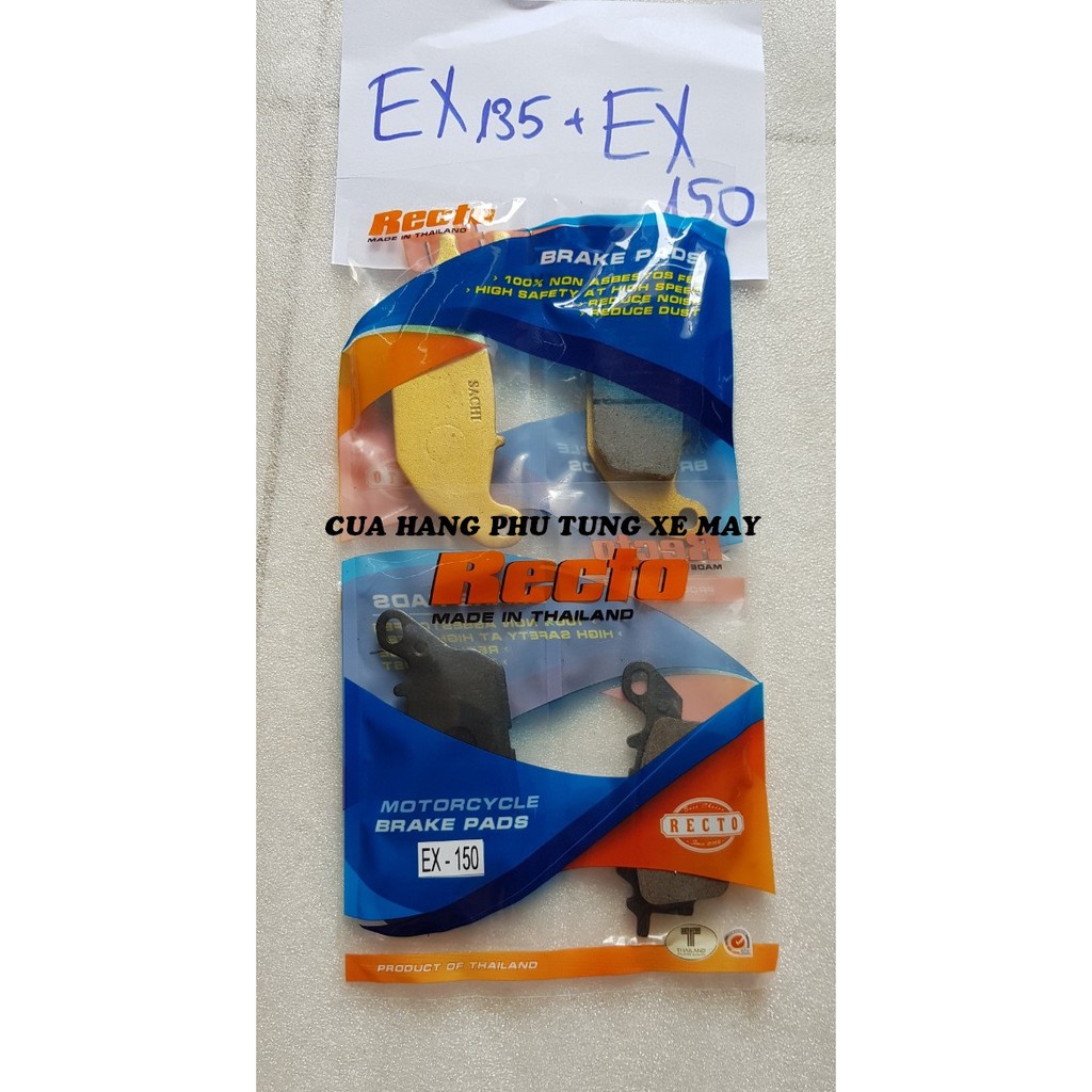 Bố thắng đĩa Recto ( 2 cặp trước - sau ) xe Exciter 135/ Exciter 150