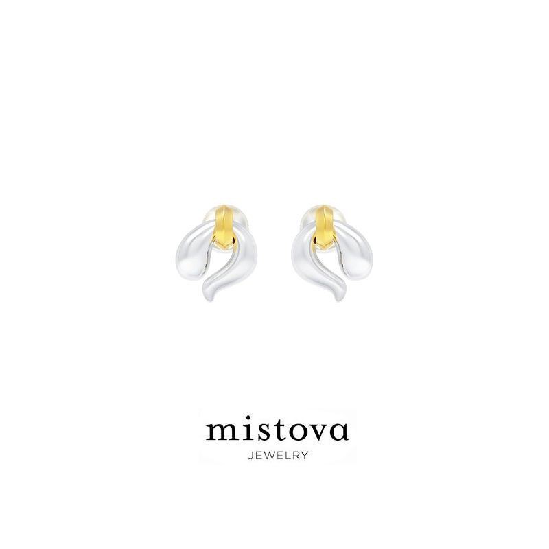 Mistova designer jewellery brand 2020 new trendy fashion personality simple high-end reverse earrings [posted on June 24]