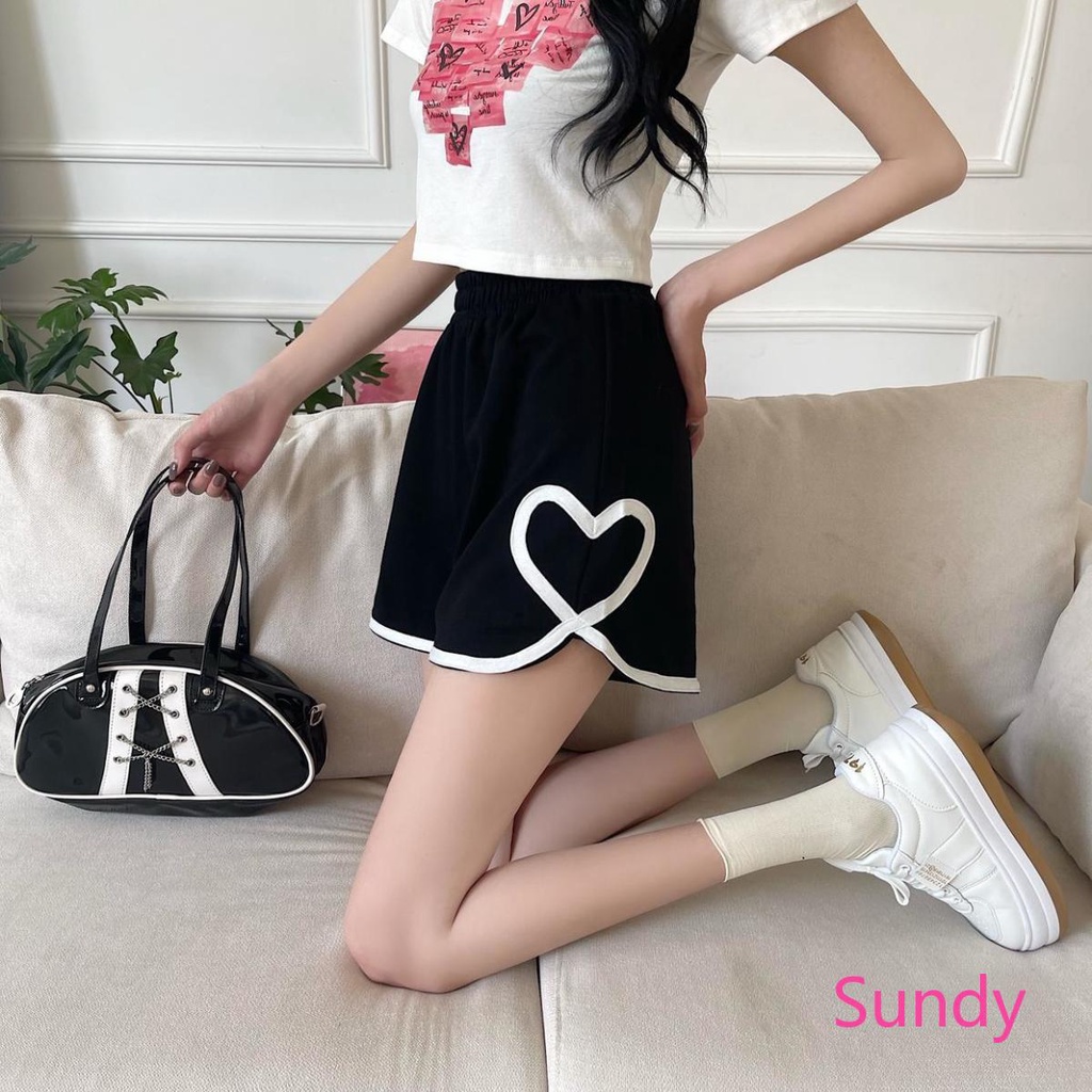 Quần Short Thể Thao Lưng Cao Ống Rộng Plus Size Cho Nữ