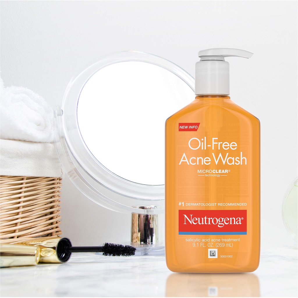 Sữa Rửa Mặt Ngừa Mụn Neutrogena Oil-Free Acne Wash 9.1oz
