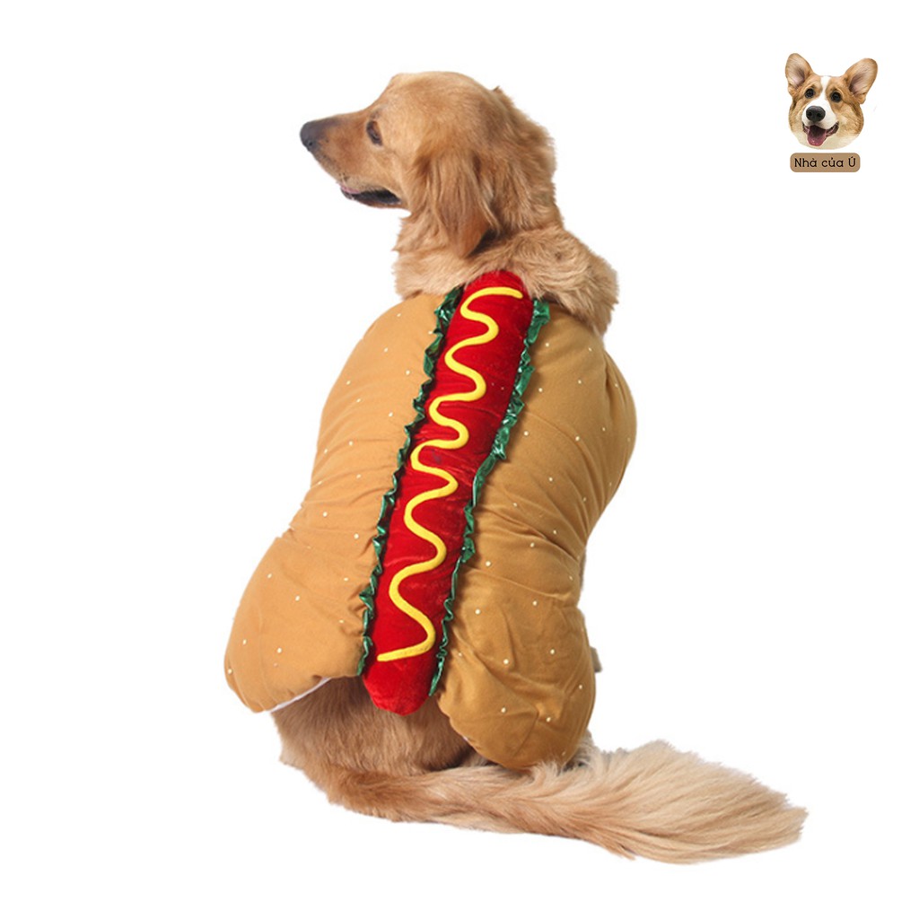 Áo Hotdog Big size - Áo Cho Chó To Mùa Đông Giữ Ấm - Áo Cho Chó Lớn