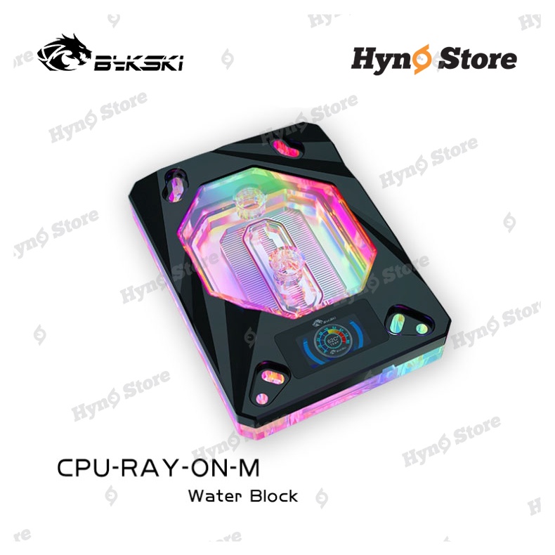 Block CPU AMD Bykski kèm đồng hồ hiển thị nhiệt độ màu Thiết kế mới Tản nhiệt nước custom - Hyno Store