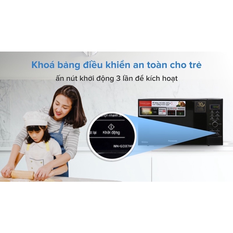 Lò vi sóng có nướng inverter Panasonic NN-GD37HBYUE 23 lít - Hàng chính hãng