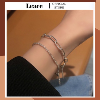 Vòng tay nữ, lắc tay nữ mạ bạc 2 vòng tách rời nữ tính BL021 Leace.accessories