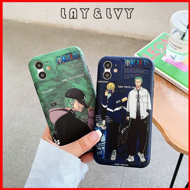 One Piece Sanji & Zoro Japanese Fashion Clothing IMD Silicone Straight Edge Phone Case Soft Case for IPhone7/8 7Plus/8Plus IPhone X/XS/XR/XSMAX IPhone 11 11pro 11pormax IPhone 12mini 12pro 12promax