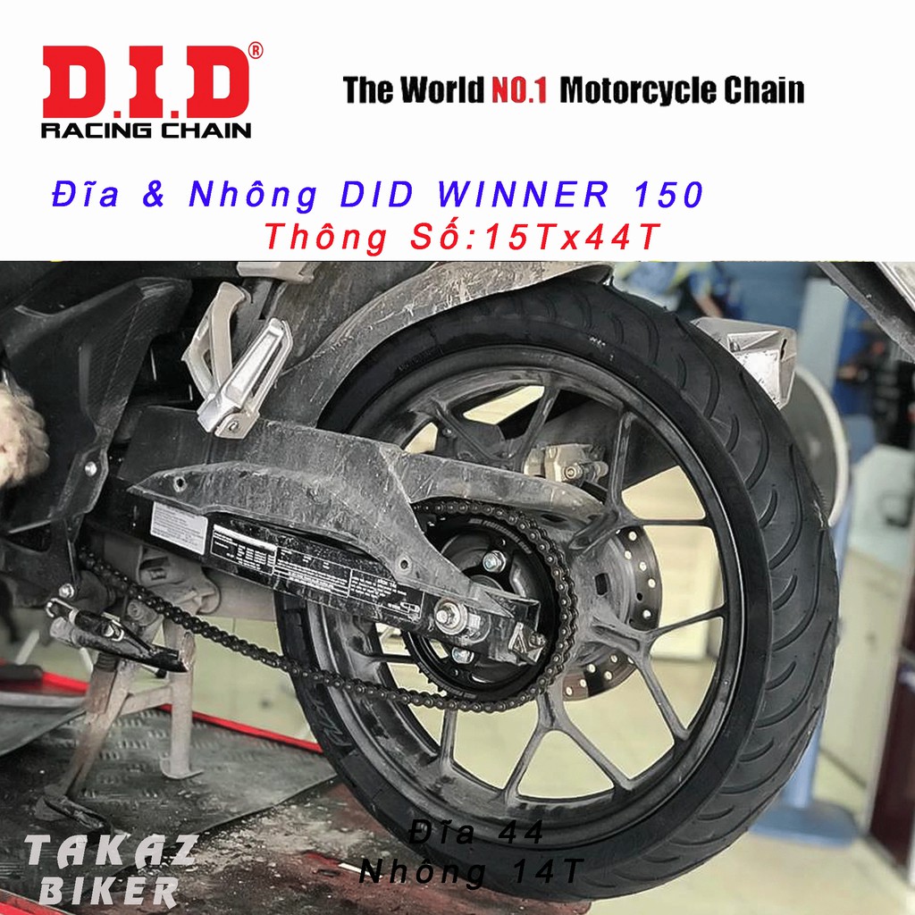 Sên nhông đĩa DID Exciter 135 2011 - sên đen HDS 10 ly Thái Lan B1 mã sp