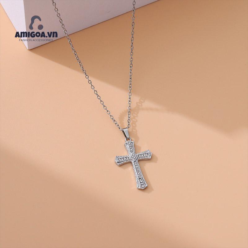 ✨✨Vòng cổ Dạng Chuỗi Xích Toàn Diện Đính Kim Cương Phong Cách Cổ Điển Sang Trọng Dành Cho Nam Nữ