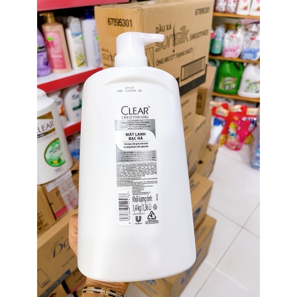 dầu gội Clea bạc hà chai đại 1.4L