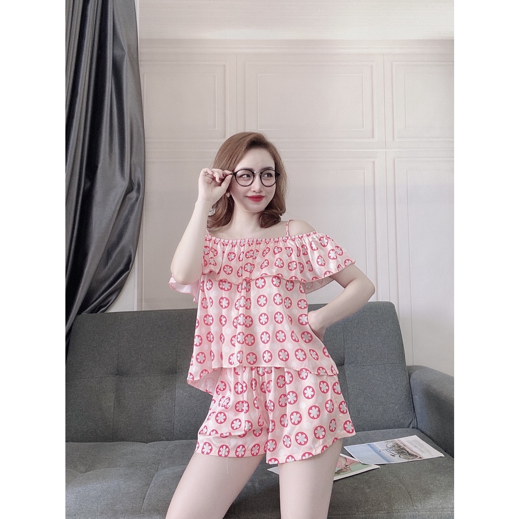 🎀 Vải xịn 🎀 Bộ lụa mặc Nhà Đồ Ngủ hai dây bẹt vai vải lụa cao cấp | BigBuy360 - bigbuy360.vn